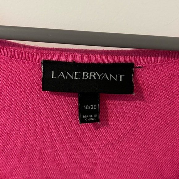 Lane Bryant Long Pink Stripe Sweater - Picture 7 of 9